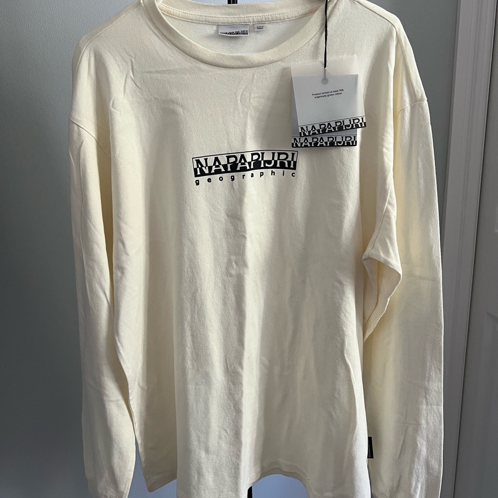 Napapijri box long sleeve t-shirt off white